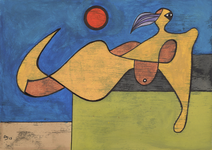 The Familiar One  2013  Mixed media  21 x 30cm