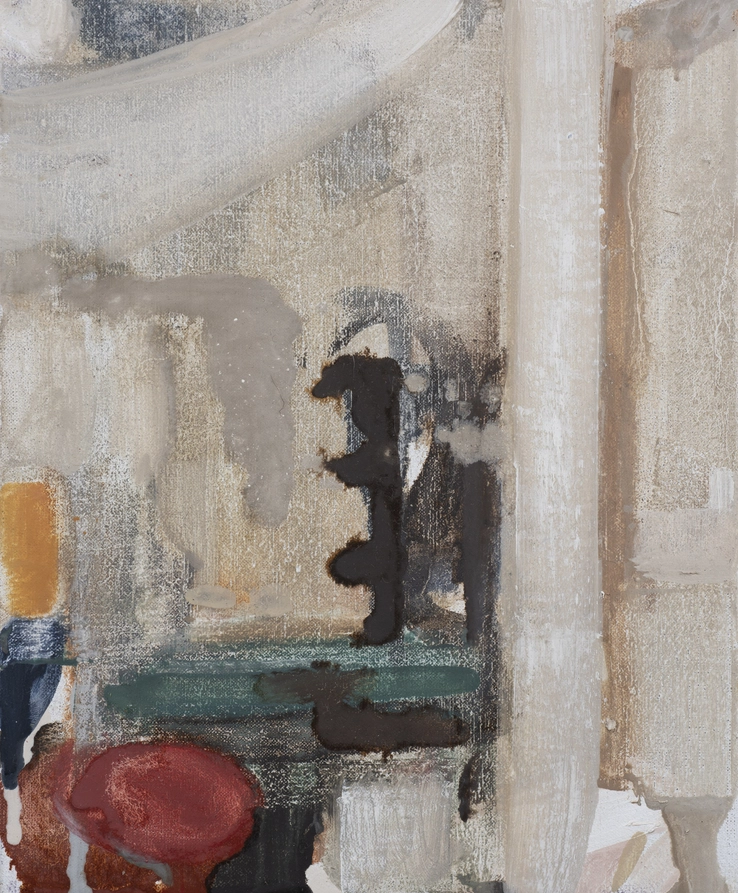 Great Barn, Winter, West Sussex, 2019  Oil on canvas  25.5 x 20 cm