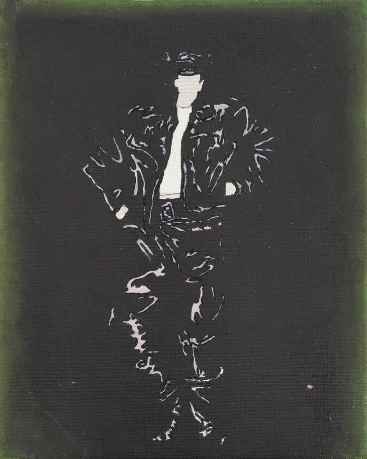 Patrick Procktor RA  Leather Boy, 1966  Acrylic on canvas  26 x 20 cm