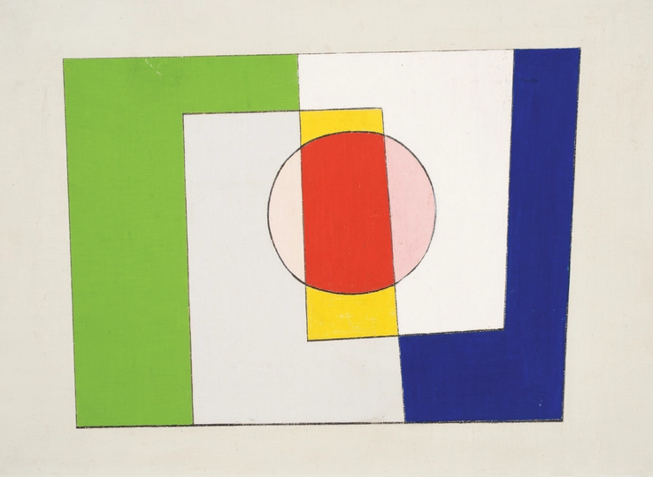 Alastair Morton  No.32, 1944  Oil on board  25 x 34 cm  Signed, titled, and dated verso