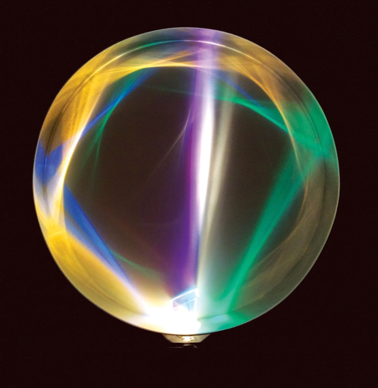 Peter Sedgley  Spin, 1981  Kinetic light work  120 x 120 x 17 cm