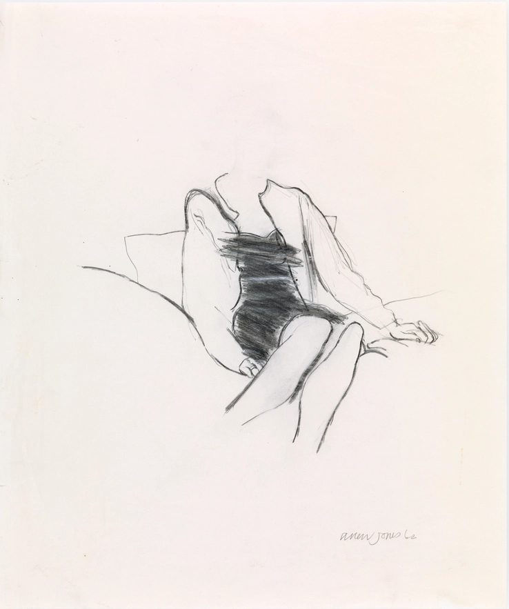 Allen Jones RA  Untitled, 1962  Pencil on paper  43 x 36 cm  Signed and dated lower right