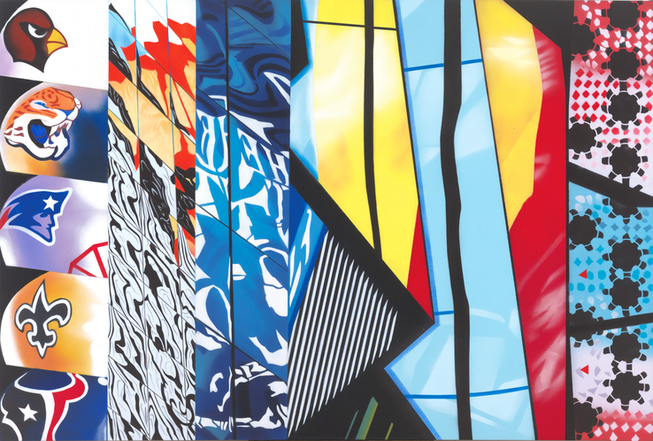 Brendan Neiland  City Zest, 2017  Acrylic on canvas  122 x 182 cm