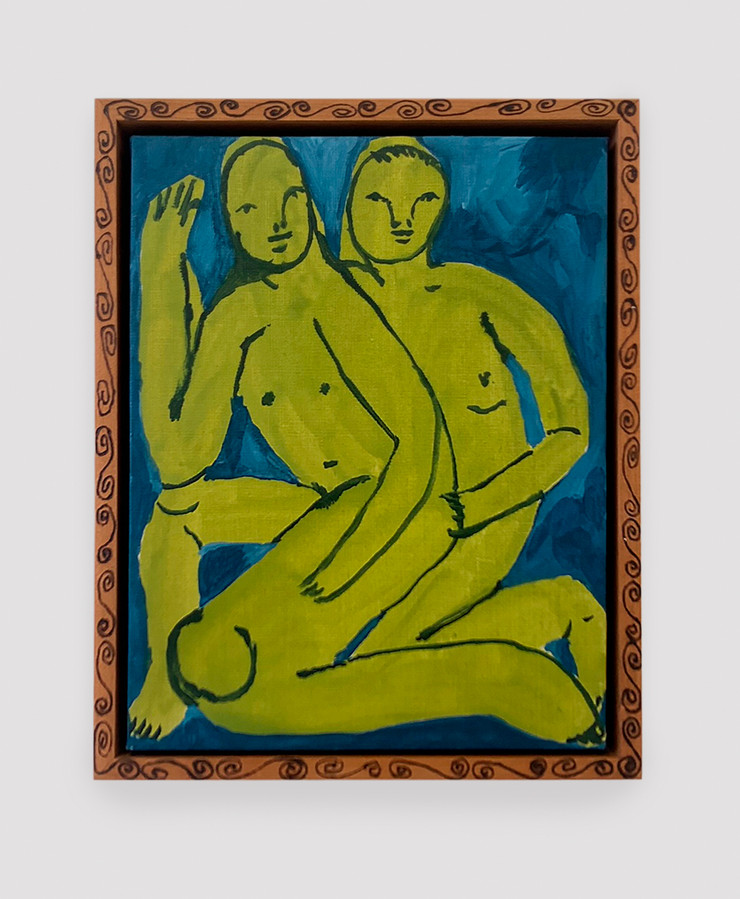 Emma Kohlmann, Green couple in spiral frame, 2021