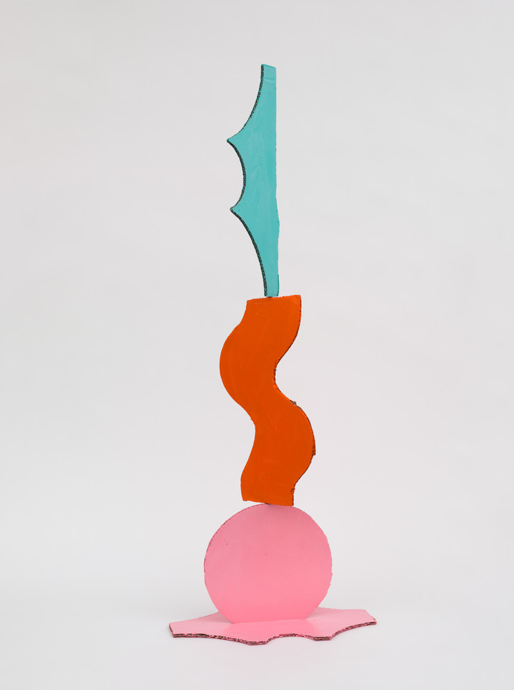 Jonathan McCree, Tower of Holes (Pink, orange and pale blue), 2022