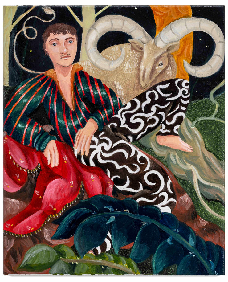 Antonio Kuschnir Warrior, 2025 Signed and dated on the back Oil on canvas 50 x 40,5 cm 19 3/4 x 7 7/8 in