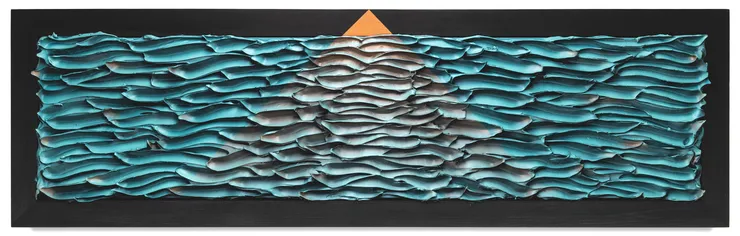 Jorrit Tornquist Untitled, 1985 Acrilico su pasta adesiva, su tela 50 x 160 cm 19 3/4 x 63 in