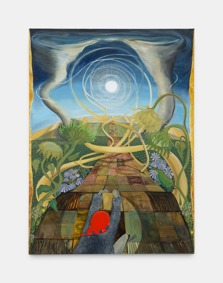 Ayla Dmyterko The Middle Distance, 2025 Oil on linen with beeswax 150 x 110 cm 59 x 43 1/2 in