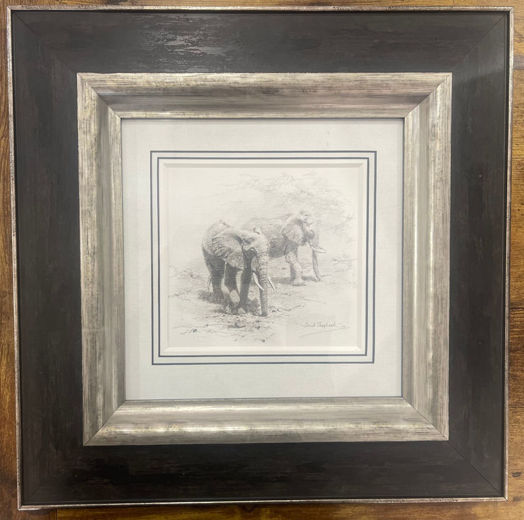 David Shepherd CBE, Two Elephants , 1979