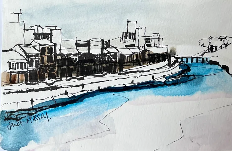 Janet Massey, Kamo River, Kyoto, 2024