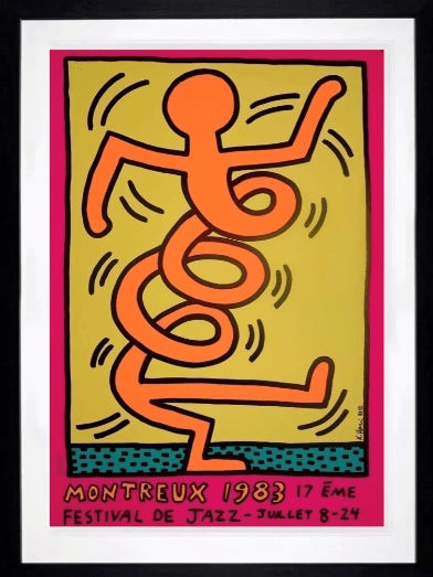 Keith Haring, Montreux Jazz Festival (Orange), 1983