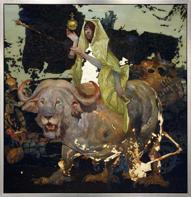 Rider in a Green Cape, 2022 Denis Sarazhin