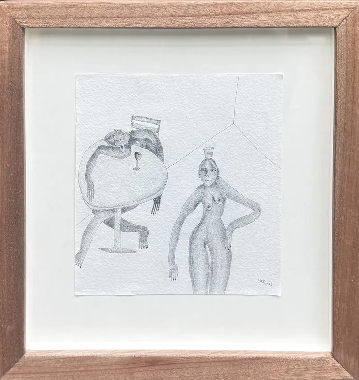 Mays Al Moosawi, She holds as she falls , 2023