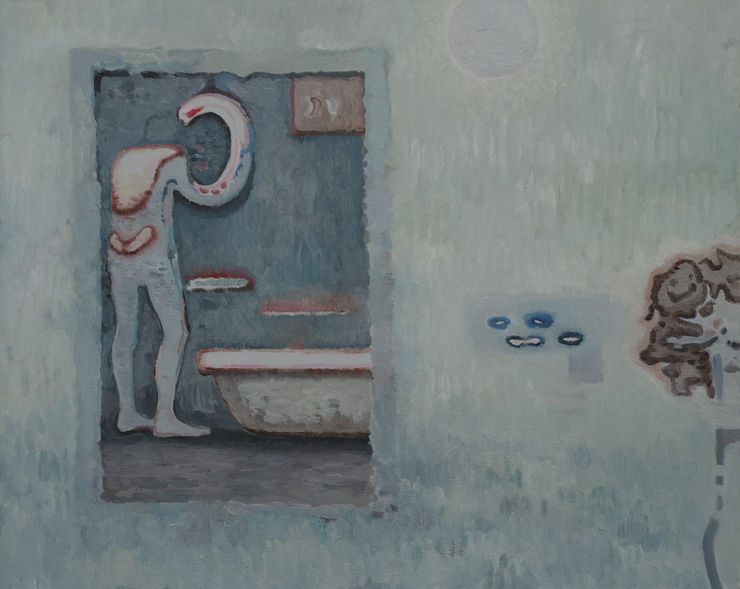 吉磊 Ji Lei, 浴室里的卡夫卡No.2 Kafka In the Bathroom No.2, 2017