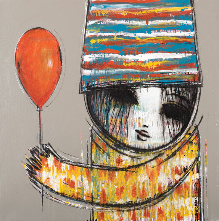 Self Portrait, 2009 Mixed Media on Canvas 120 x 120 cm