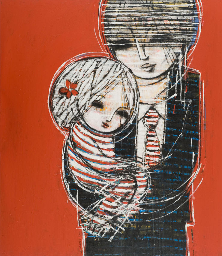 Self Portrait, 2010 Mixed Media on Canvas 150 x 130 cm