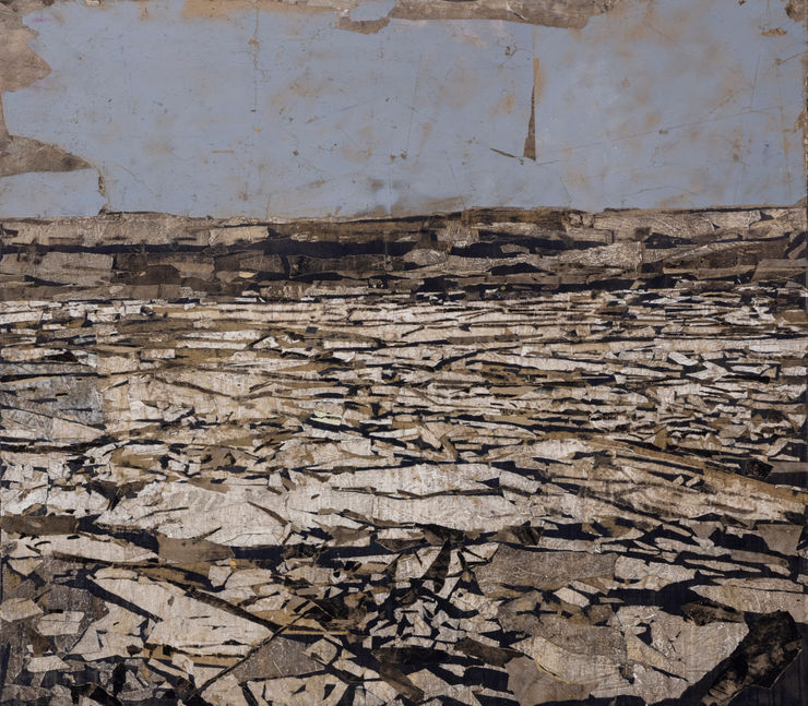 Untitled, 2023 Paper collage on canvas 130 x 170 cm