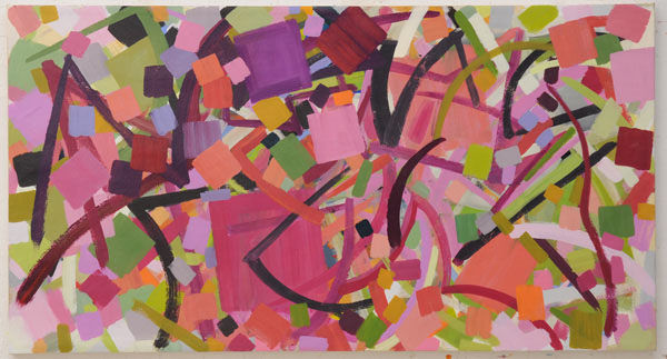 One for Tomlin and Pollock, 1986 Acrylic on Canvas 91 x 170 cm