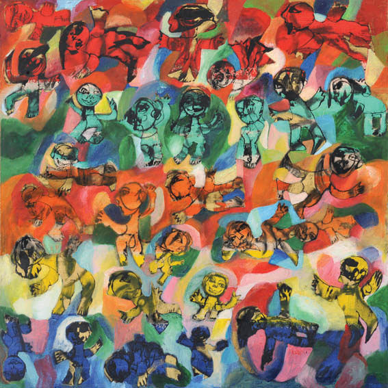 Untitled, 2009 Mixed Media on Canvas 120 x 120 cm