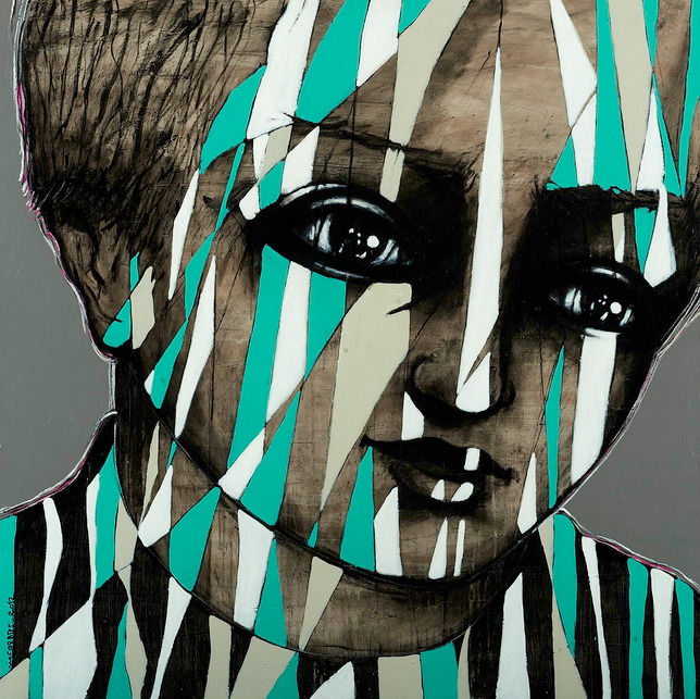 It's No Longer About Me, 2012 Mixed Media on Canvas 150 x 150 cm