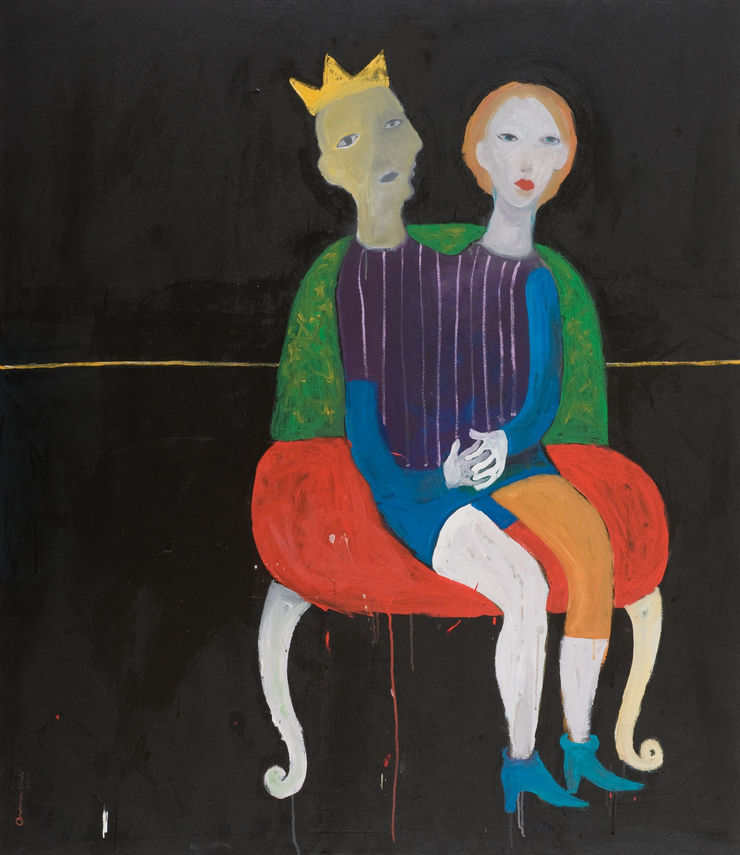 In the Park, 2010 Mixed Media on Canvas 150 x 130 cm