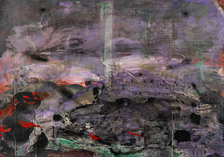 Thaier Helal Transience 6, 2024 Acrylic on Paper 35 x 50 cm