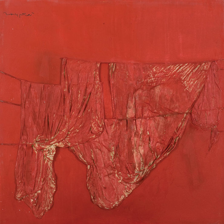 Laundry Series, 2011 Mixed Media on Canvas 100 x 100 cm