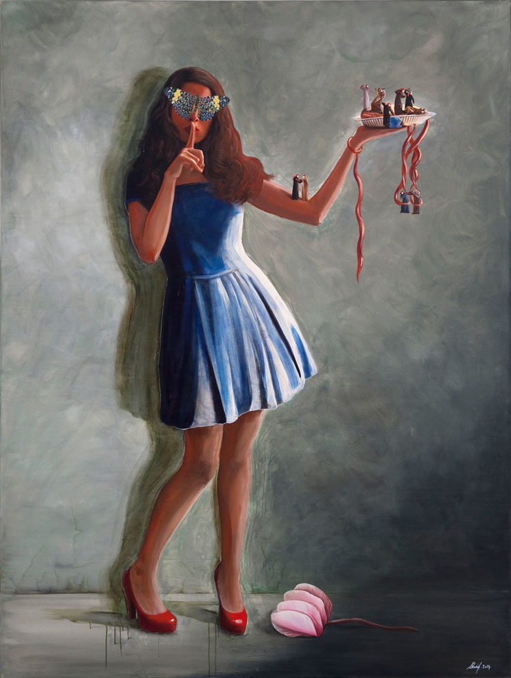 Piece of the Pie, 2014 Mixed Media on Canvas 200 x 150 cm