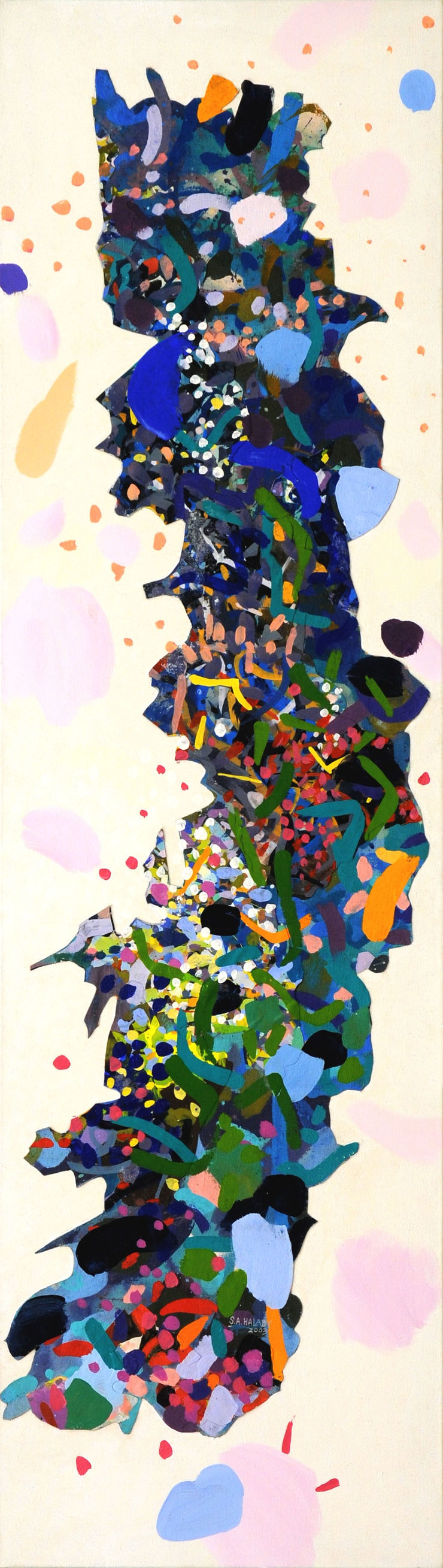 Return of the Stolen Olive Tree, 2003-07 Acrylic on Canvas 178 x 50 cm