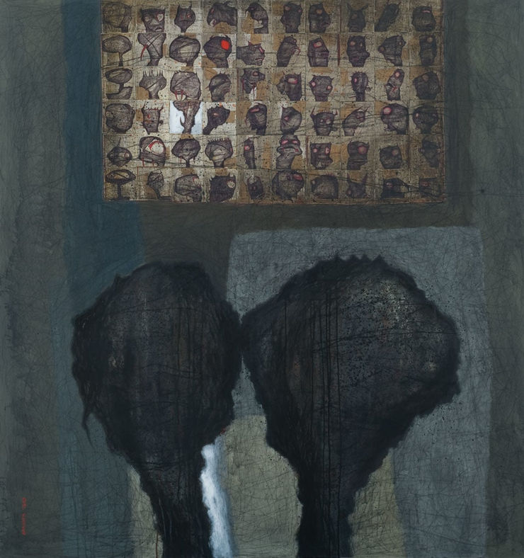 Wedding, 2010 Mixed Media on Canvas 170 x 160 cm