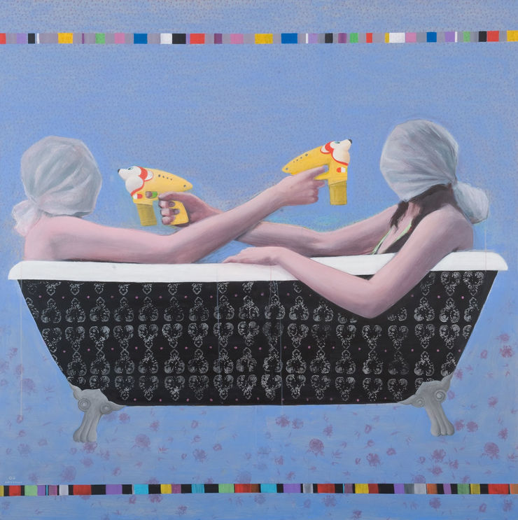 The Game, 2011 Mixed Media on Canvas 180 x 180 cm