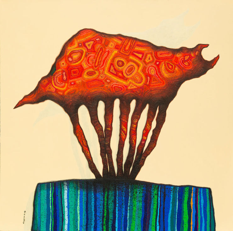 Heroism, 2014 Mixed media on Canvas 150 x 150 cm