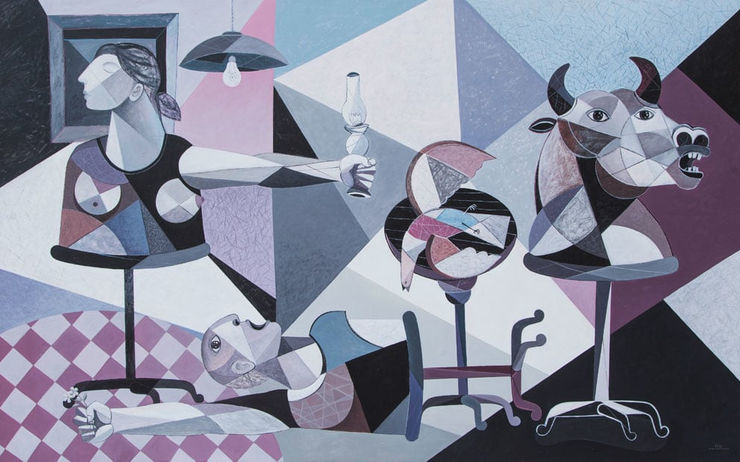 What Happened Here (In the Company of Picasso), 2015 Acrylic on canvas 185 x 295 cm