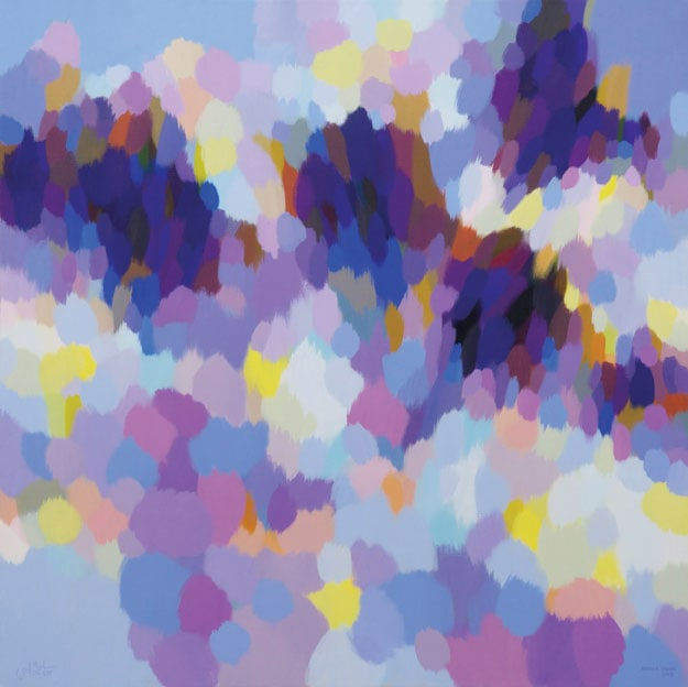 Water Lilies, 2013 Acrylic on Linen Canvas 145 x 145 cm