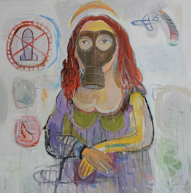 The New Monalisa, 2009 Mixed Media on Canvas 180 x 180 cm