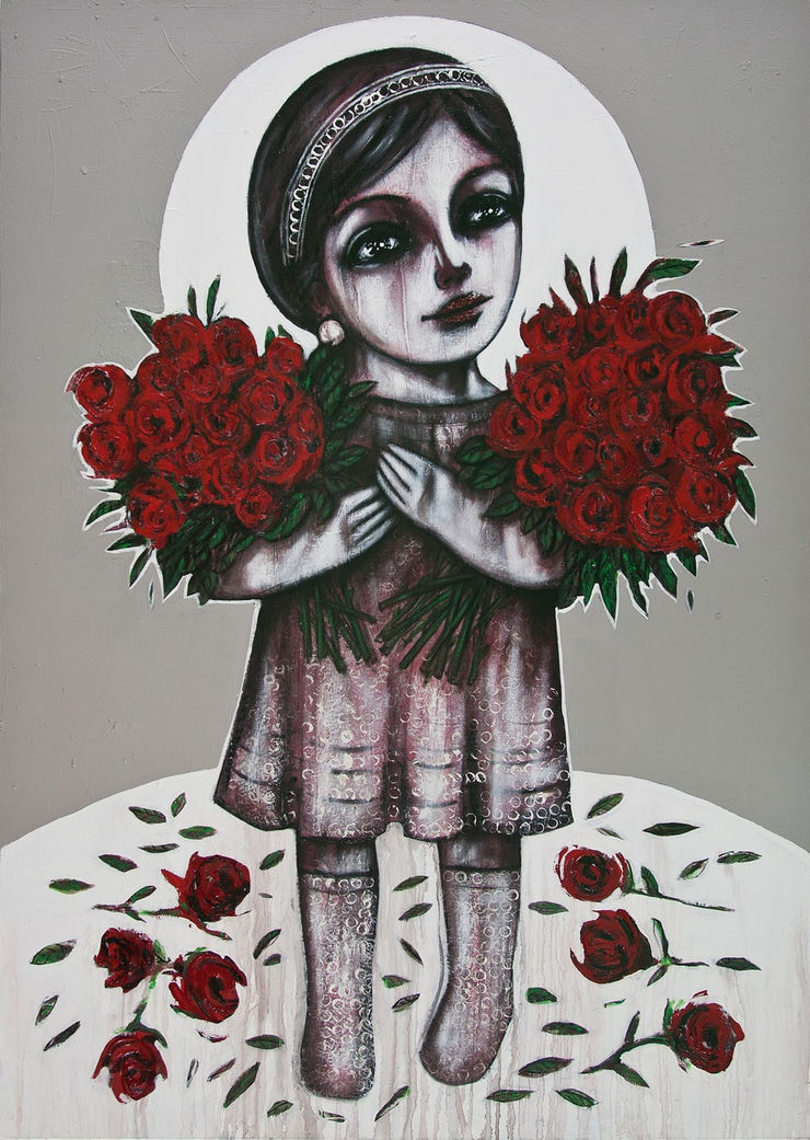 Family Portrait series, 2014 Mixed media on canvas 200 x 140 cm