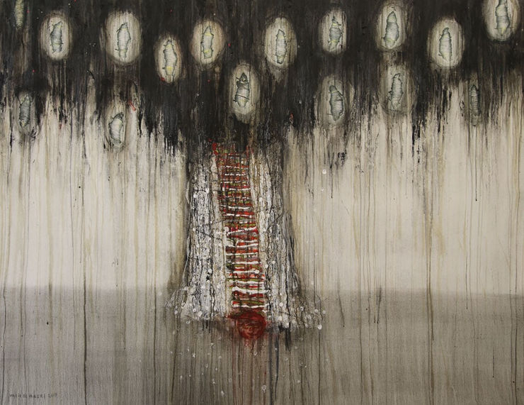Cocoon, 2014 Mixed Media on Canvas 155 x 200 cm