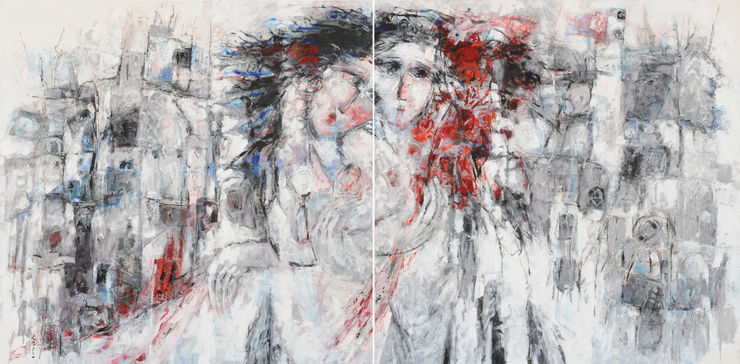 Untitled, 2009 Acrylic on Canvas 152 x 304 cm (Diptych)
