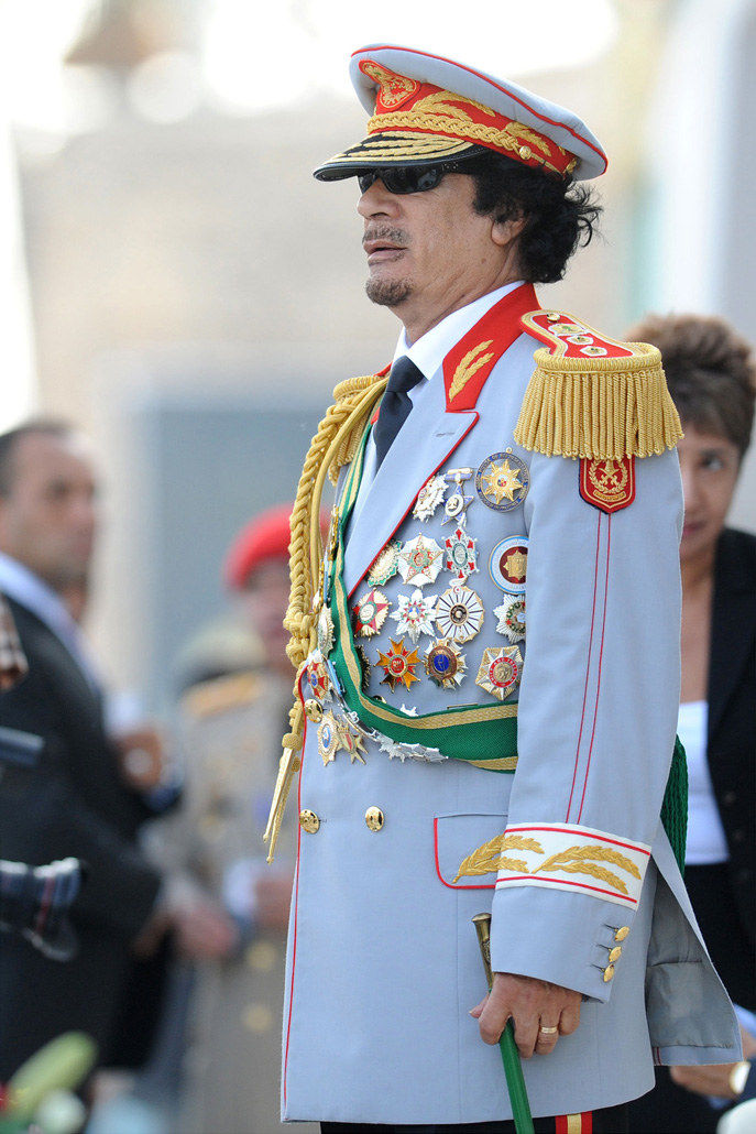 Libyan leader Muammar Gaddafi seen prior to a military parade organized at the "Green Square" in Tripoli celebrating the 40th anniversary of 'Al Fateh' revolution, 2009 Archival Print On Cotton Paper Edition of 5 + 2 AP 100 x 70 cm