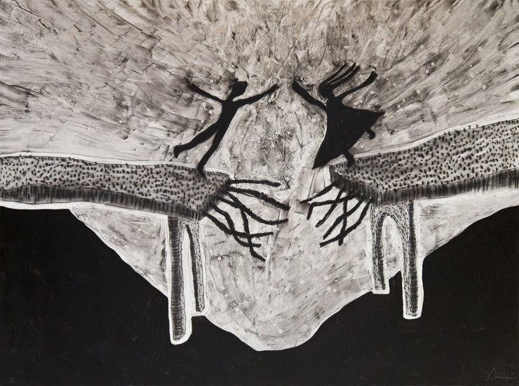 Broken Bridges, 2013 Mixed Media on Canvas 100 x 135 cm