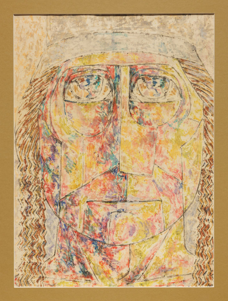 Leila Nseir Untitled Print Pastel Monotype on Paper 68 x 49 cm