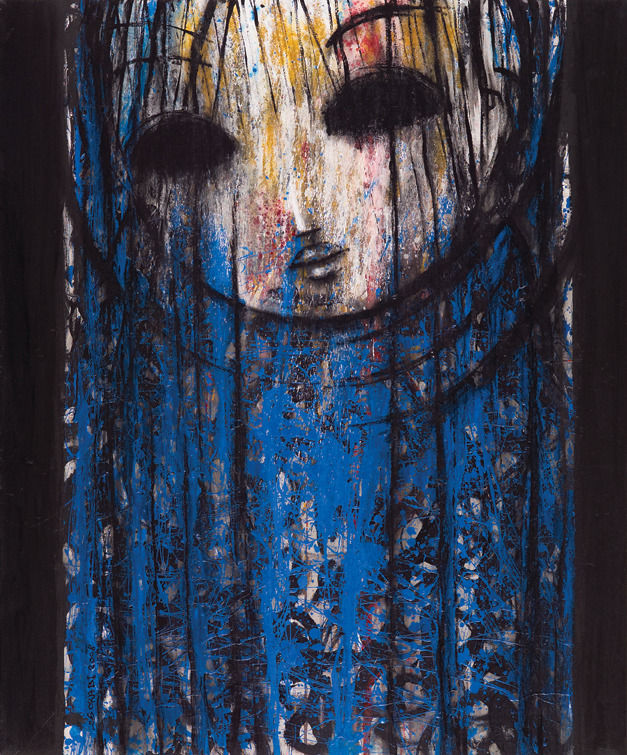 Self Portrait, 2008 Mixed Media on Canvas 145 x 120 cm