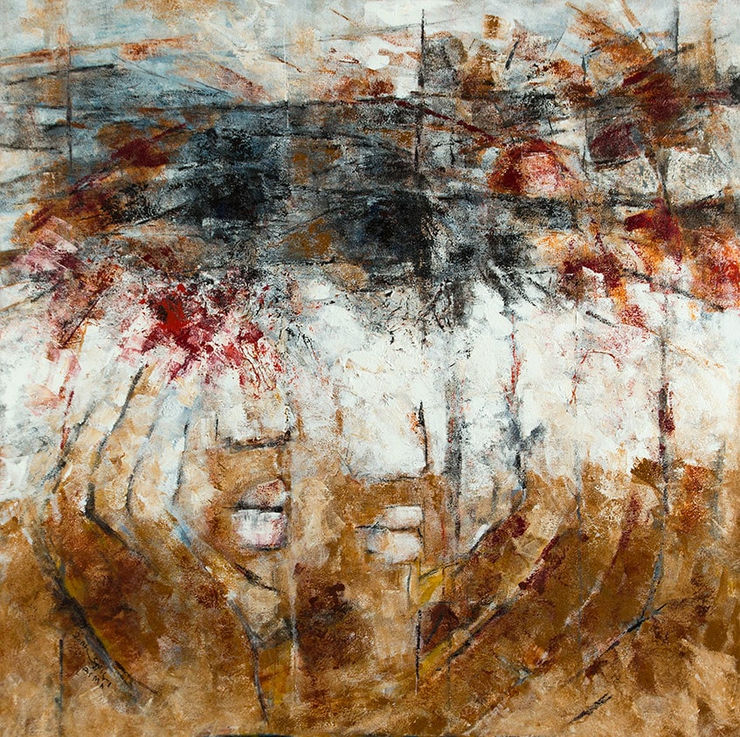 The Witness, 2014 Acrylic on canvas 120 x 120 cm