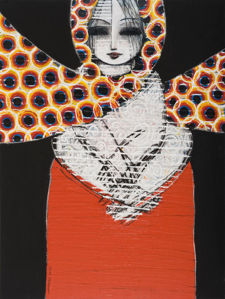 Self Portrait, 2011 Mixed Media on Canvas 200 x 150 cm