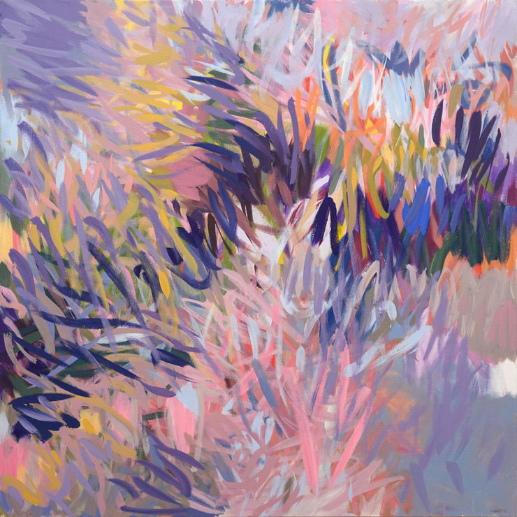 Written with a Brush, 2019 Acrylic on canvas 152 x 152 cm