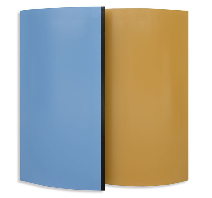 Untitled from Waves series, 2016 Matte enamel on aluminium 120 x 120 cm