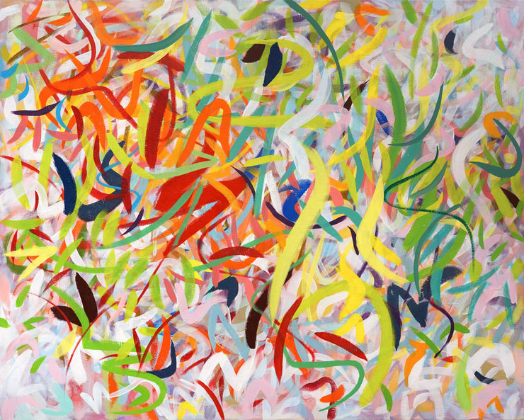 Written in White Air for Palestine, 2020 Acrylic on canvas 122 x 152 cm