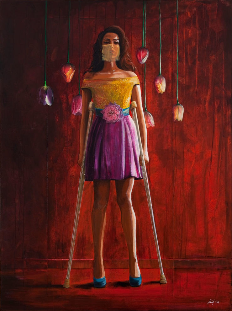 Fashionista, 2014 Mixed Media on Canvas 200 x 150 cm