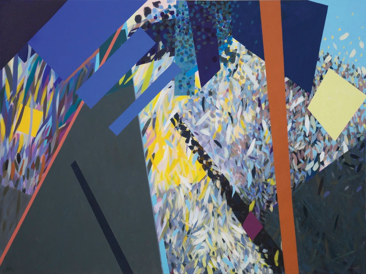 Three Squares Pyramid, 2011 Acrylic on Linen Canvas 152 x 203 cm