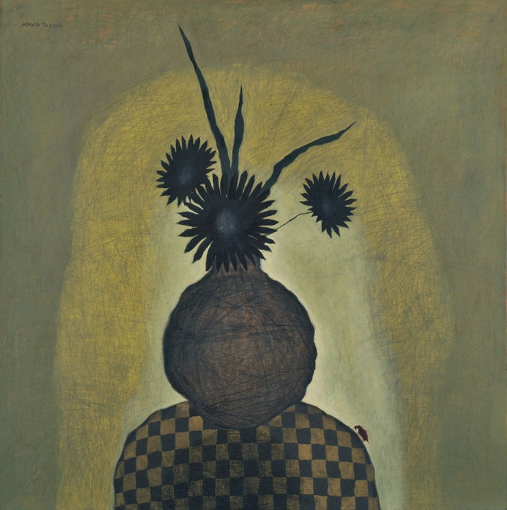 Black Flowers, 2009 Mixed Media on Canvas 120 x 120 cm